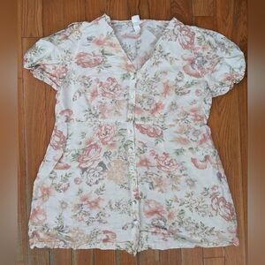 H&M Floral Linen Blend Dress Size XXL